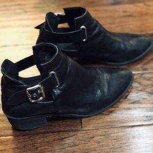 Black Buckle Ankle boots booties Size 7